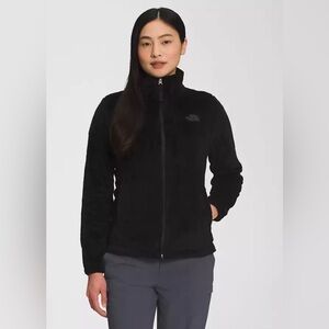 North Face Osito blk silken fleece jkt w pouch pockets & stand up collar SZ M
